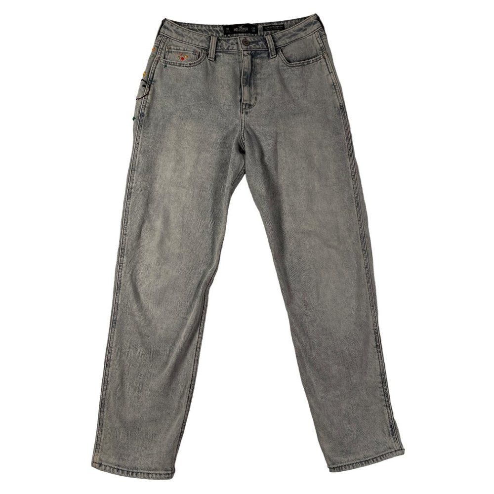 Hollister Jeans Women's Ultra High-Rise Denim Mom 5-pocket Light Wash Blue 9R